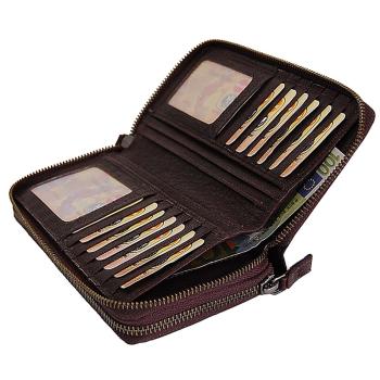 Große Damen Clutch Geldbörse Leder Damenbörse Geldbeutel Portemonnaie 70594